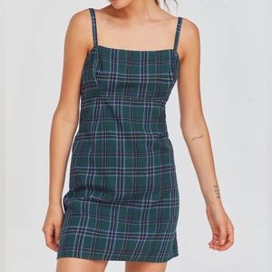 Urban Outfitters Straight Neck Plaid Mini Dress